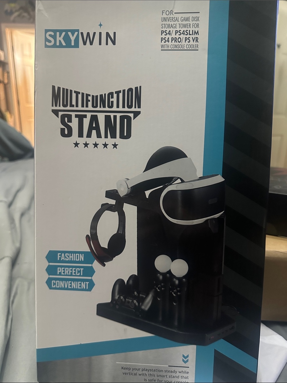 Skywin Black Multifunction VR Stand for PS4/PS5 Headsets